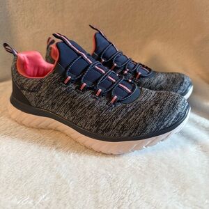Athletic Works Navy Pink Athletic Shoes Women’s Size 6 Slip On Sneakers